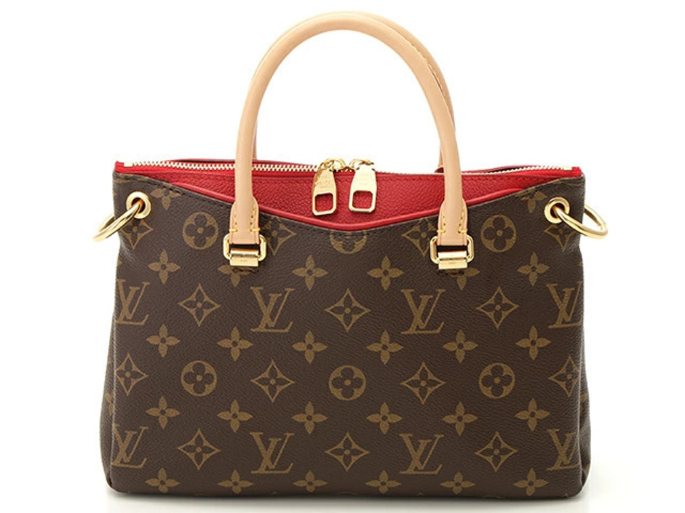 LOUIS VUITTON handbag Pallas Monogram Cerise Red
